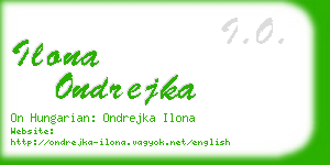 ilona ondrejka business card